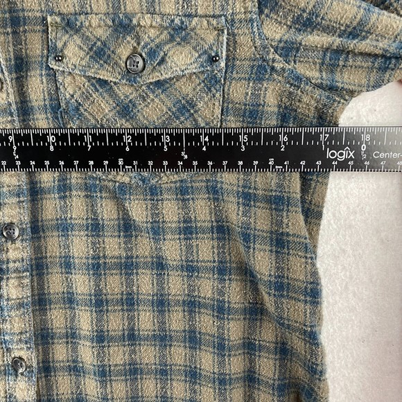Oneill Button-Up Shirt Mens M Medium Multicolor Flannel Plaid Long Sleeve Pocket - Picture 7 of 16